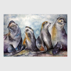 Тюлени. Акварель