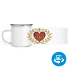 Кружка металлическая белая (круговая запечатка)