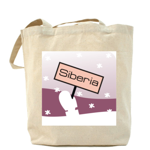 Сумка шоппер с принтом Siberia