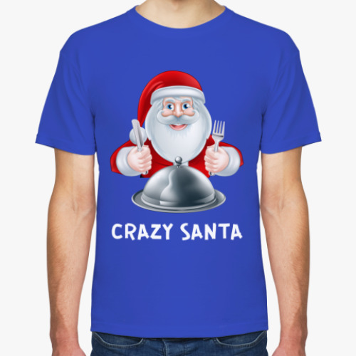 Футболка с принтом CRAZY SANTA