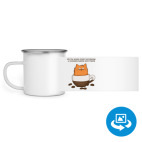 Кружка металлическая белая (круговая запечатка)