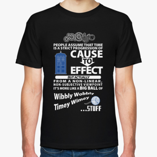 Футболка с принтом Wibbly Wobbly Timey Wimey Stuf