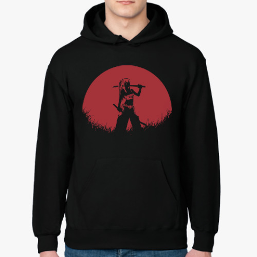 Толстовка худи с принтом Аниме самурай