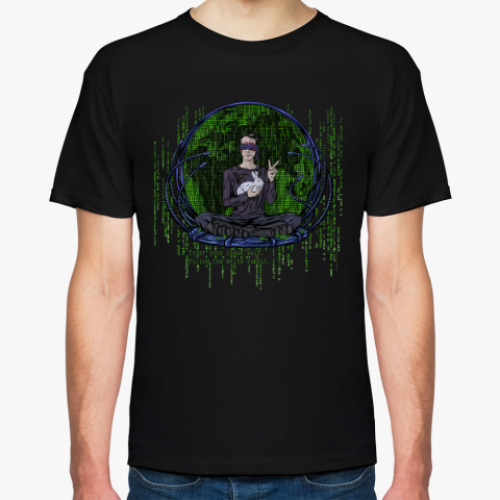 Футболка с принтом Матрица. За белым кроликом.