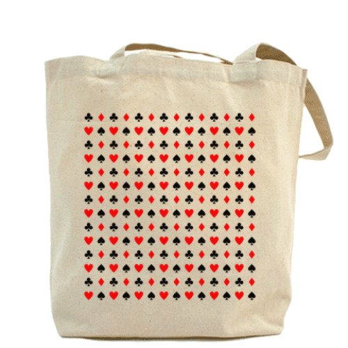 Сумка шоппер с принтом Современный дизайн Казино карт