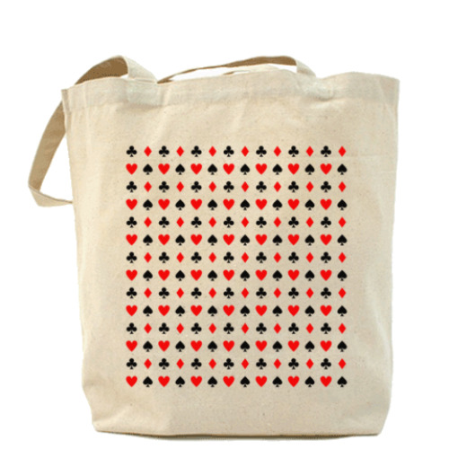 Сумка шоппер с принтом Современный дизайн Казино карт