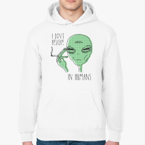 Толстовка худи с принтом Инопланетянин