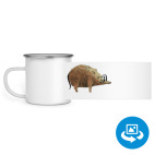 Кружка металлическая белая (круговая запечатка)