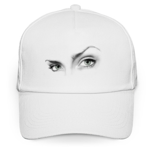 Кепка бейсболка с принтом Глаза, взгляд