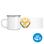 Кружка металлическая белая (круговая запечатка)