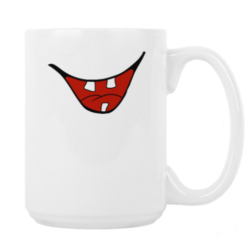 Кружка с принтом Улыбка с зубами