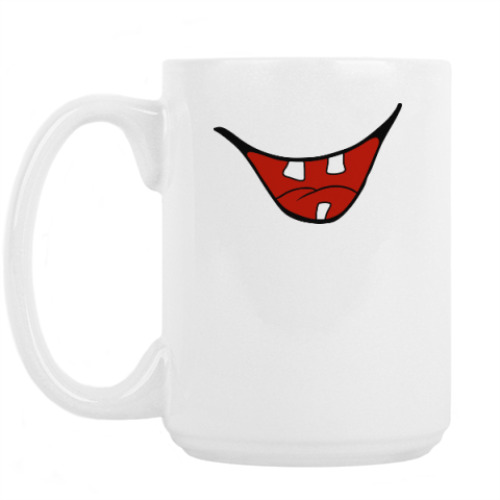 Кружка с принтом Улыбка с зубами