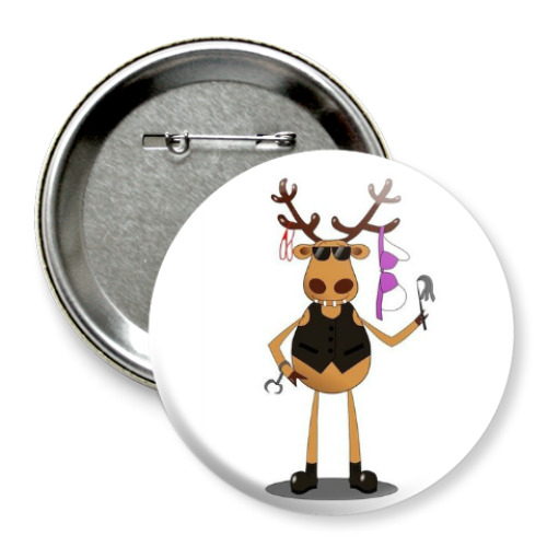 Значок 75мм с принтом Подслушано