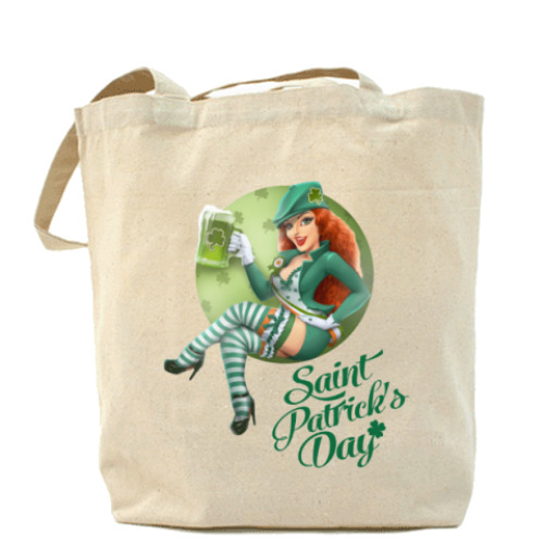 Сумка шоппер с принтом ирландская девушка