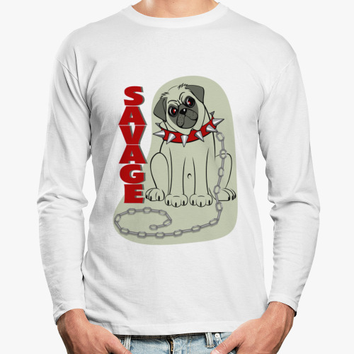 Лонгслив с принтом SAVAGE