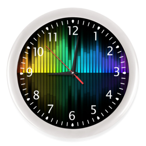 Настенные часы с принтом Эквалайзер