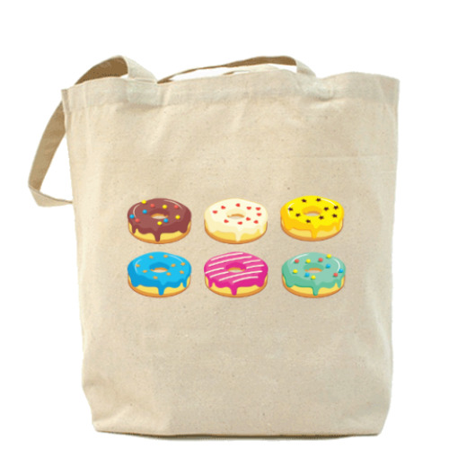 Сумка шоппер с принтом Donuts