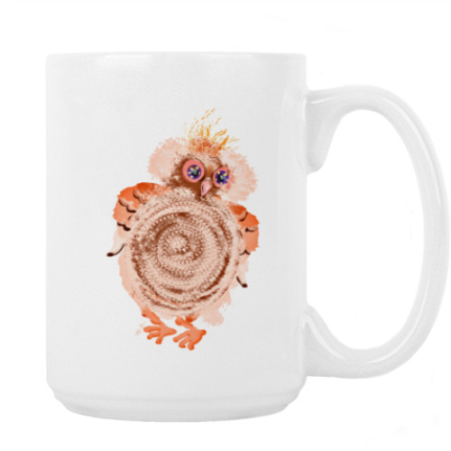 Кружка с принтом Довольная собой сова