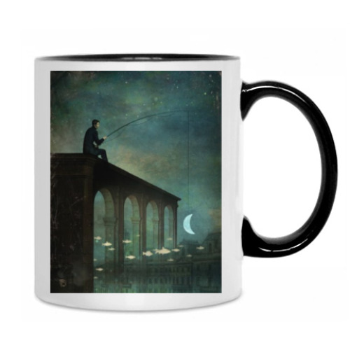 Кружка с принтом Безумный рыбник Макс Фрай