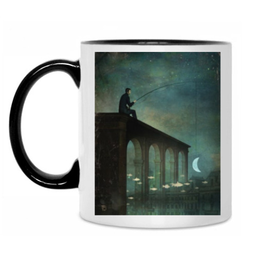 Кружка с принтом Безумный рыбник Макс Фрай