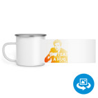 Кружка металлическая белая (круговая запечатка)