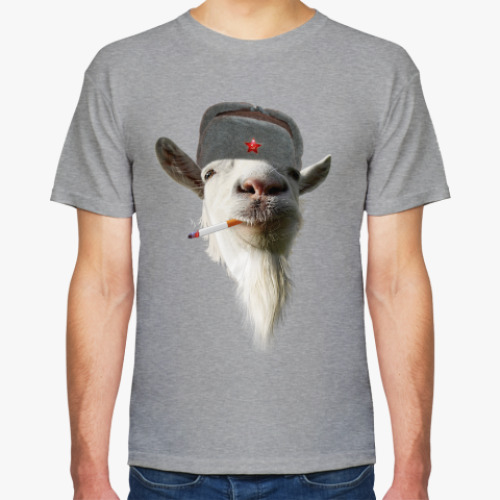 Футболка с принтом Патриотический козел