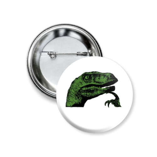 Значок 37мм с принтом Филосораптор