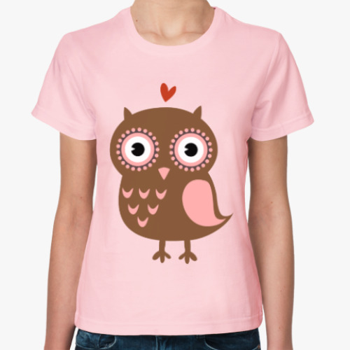Женская футболка с принтом «Филин&Сова»