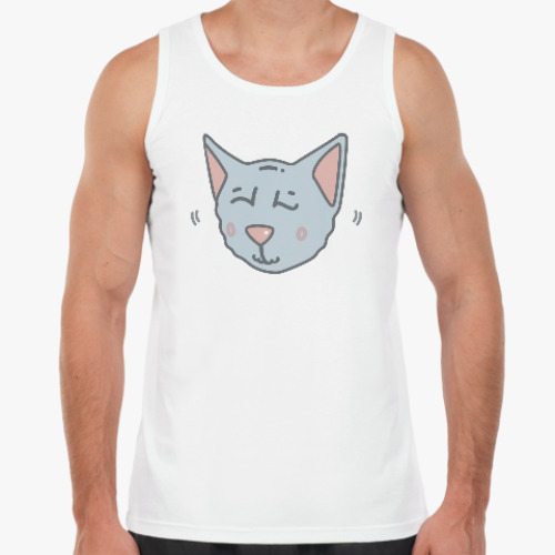 Майка с принтом Happy cat