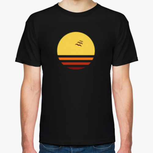 Футболка с принтом Восход солнца