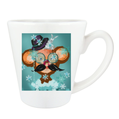 Чашка Латте с принтом Обезьян-фокусник,обезьян-сладкоежка