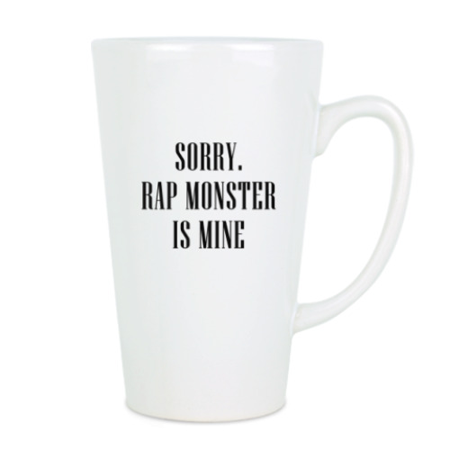 Чашка Латте с принтом Sorry. Rap Monster is mine