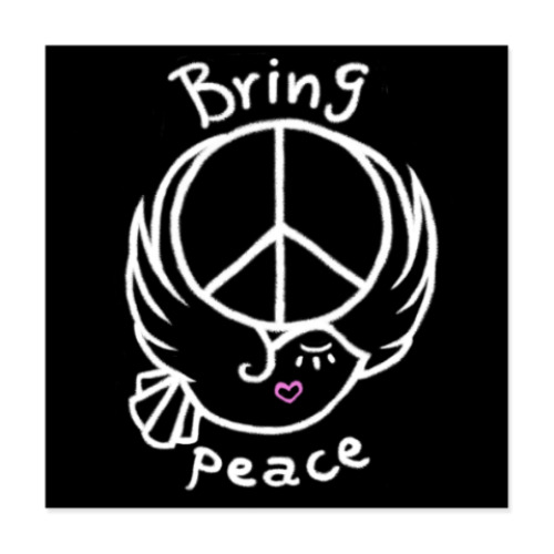 Виниловые наклейки с принтом Приносите мир