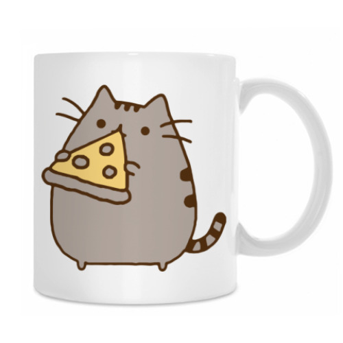 Кружка с принтом Pizza Cat