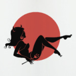 Ведьма на фоне луны