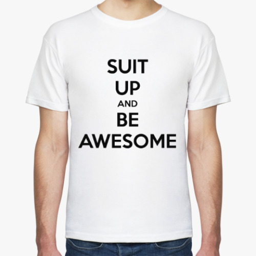 Футболка с принтом SUIT UP and BE AWESOME