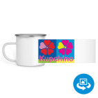 Кружка металлическая белая (круговая запечатка)