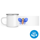 Кружка металлическая белая (круговая запечатка)