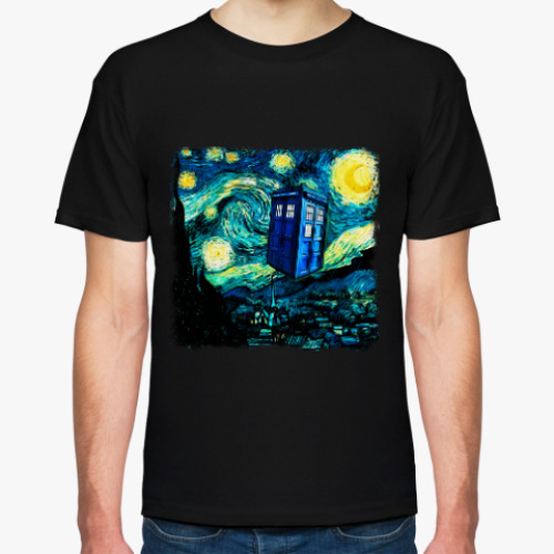 Футболка с принтом ТАРДИС Ван-Гога