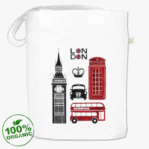 Сумка шоппер с принтом London