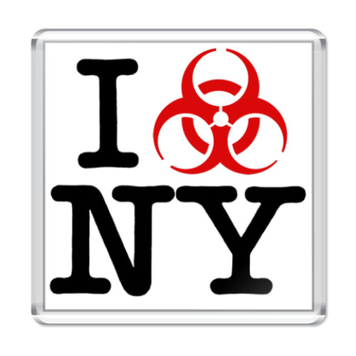Магнит с принтом  I Love NY