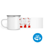 Кружка металлическая белая (круговая запечатка)