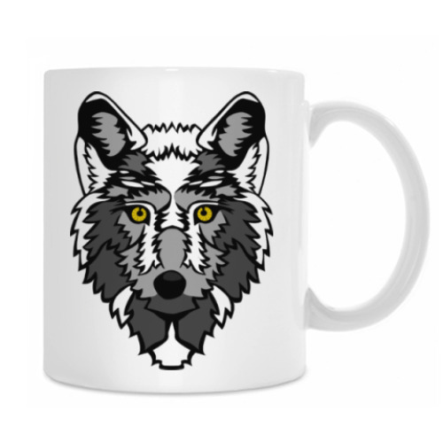 Кружка с принтом Волк