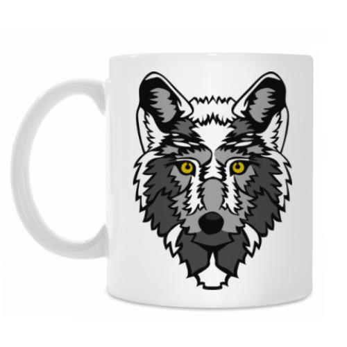 Кружка с принтом Волк