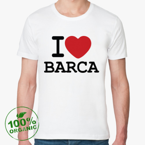 Футболка из органик-хлопка с принтом I Love Barca