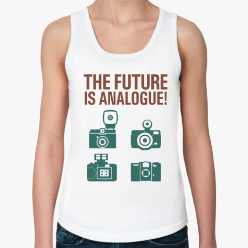 Женская майка с принтом   The Analog
