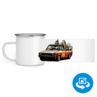 Кружка металлическая белая (круговая запечатка)