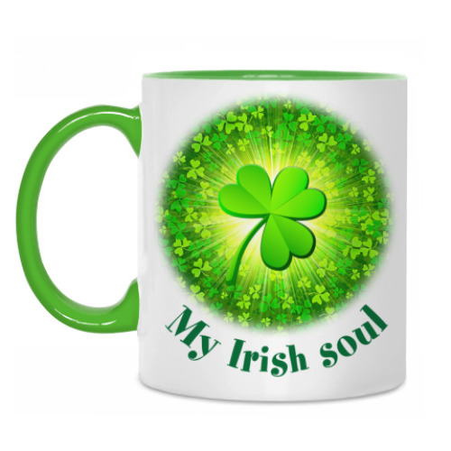 Кружка с принтом 'My Irish soul'