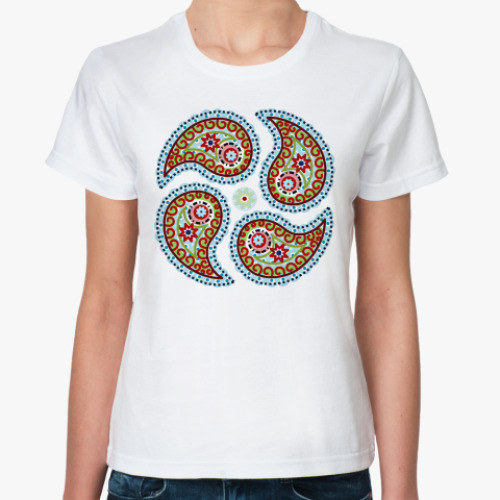 Классическая футболка с принтом  'Магия Востока'