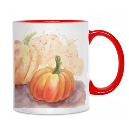 Кружка с принтом Тыквы